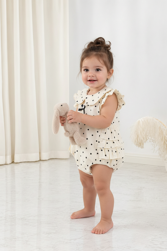 Polka Dot Peter Pan Romper
