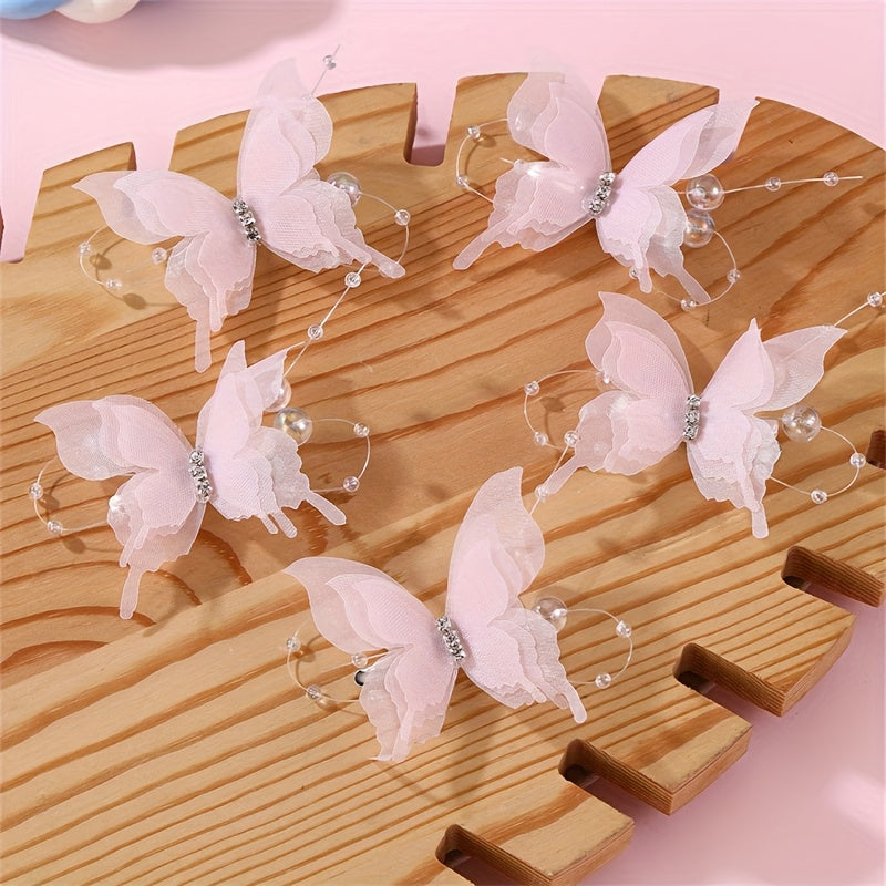 Butterfly Hair Clips Set
