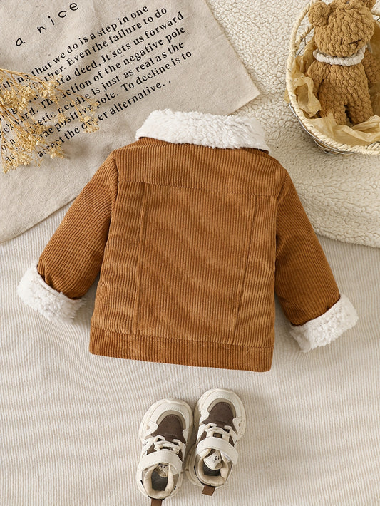 Cordjacke mit Plüschfutter