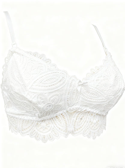 Soutien-gorge d'allaitement en dentelle intégrale pour femmes - Confortable sans armature, pyjama et haut d'allaitement avec bonnet amovible, sans rembourrage, élastique doux - Lingerie maternité post-partum pour grossesse et allaitement