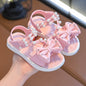 Nouvelles Sandales Princesse pour Bébés Filles, Motif Floral et Matière Verte, Collier de Soie, Perles, Faciles à Enfiler, Légères et Respirantes, Semelle Épaisse Résistante à l'Usure, Amorti Puissant, Sandales Cool et Confortables