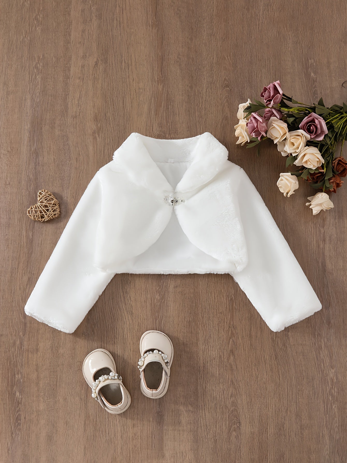 Châle Cardigan Cape pour Fille, à la Mode, Court, à Manches Longues, en Tissu Pelucheux de Couleur Unie, Veste Cardigan d'Hiver Chaude, Vêtement d'Extérieur Cardigan Décontracté, Élégant et Simple