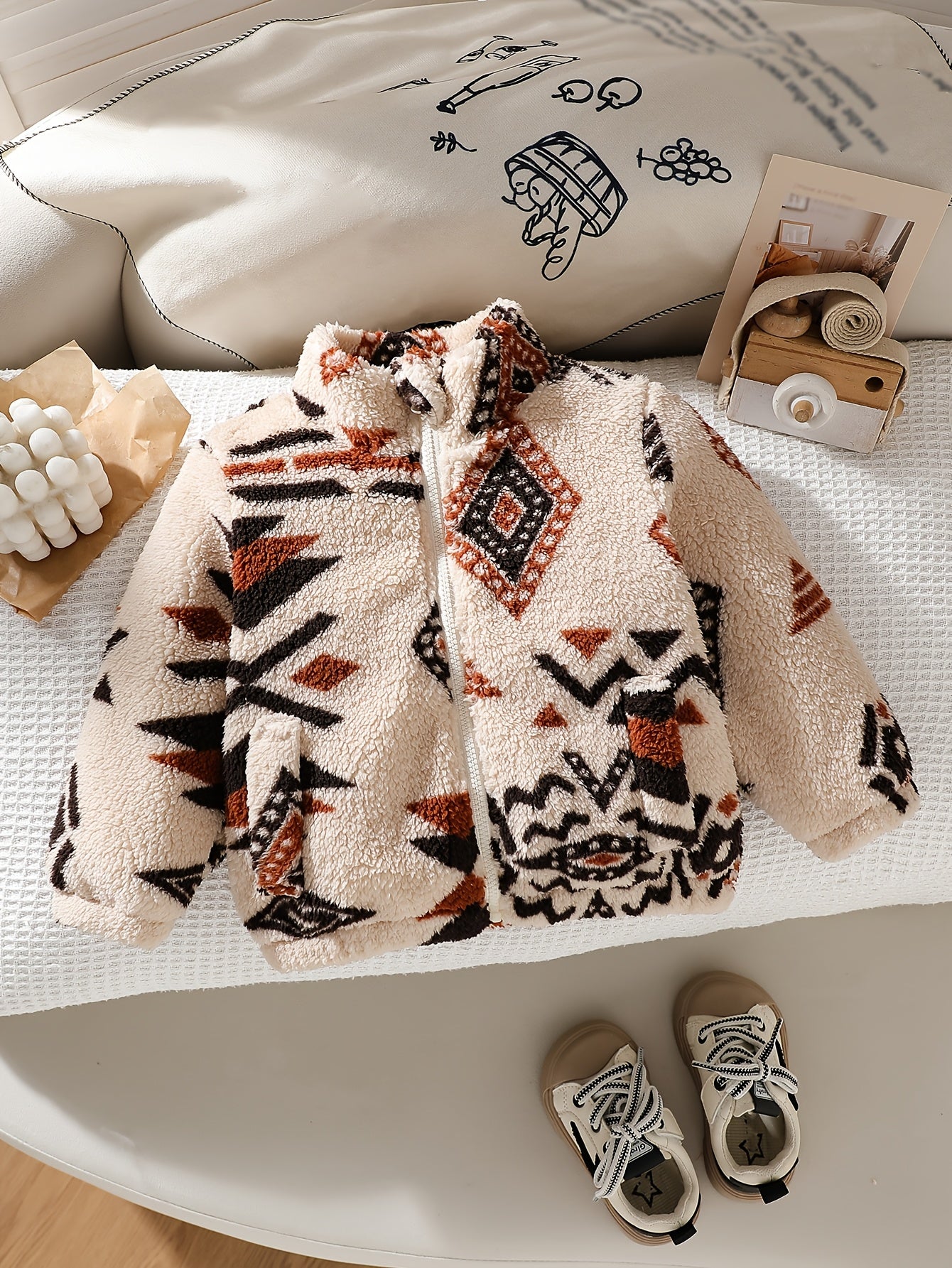 Veste de printemps pour bébé garçon, style carré et élégant en peluche, veste polyvalente et élégante pour bébé garçon, vêtements confortables et décontractés pour tous les jours, idéale pour la rentrée scolaire, vêtements chauds et doux pour nouveau-né,