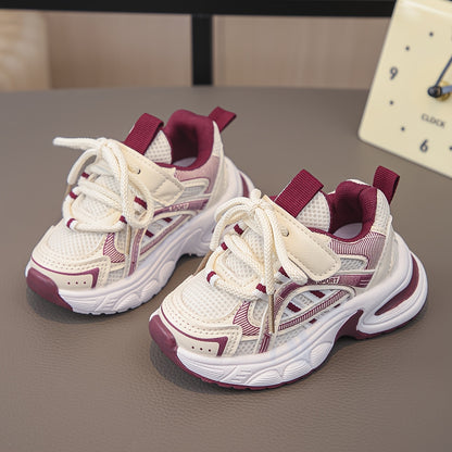 Chaussures de sport décontractées légères pour garçons, style mesh respirant, durables, adaptées au printemps et à l'automne