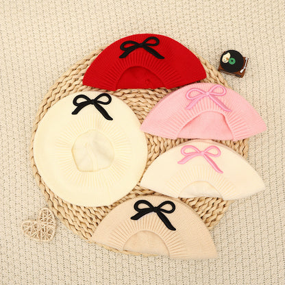 1pc Beret Bébé Automne Unisexe Tricoté Chapeau Peintre