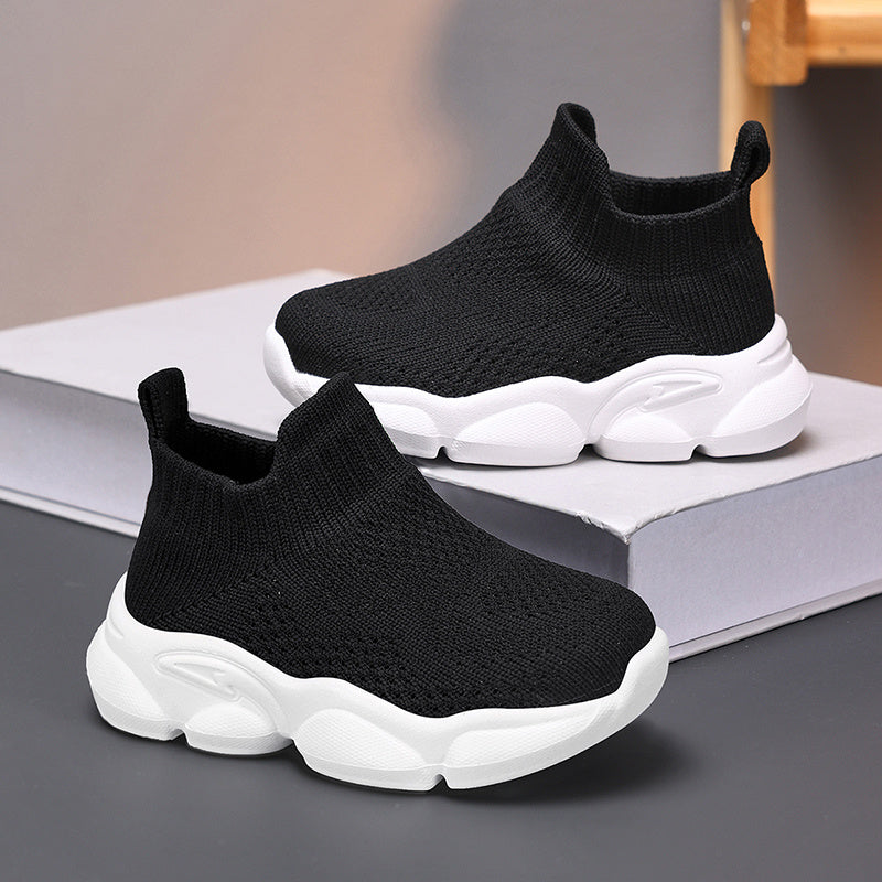 Nouvelles chaussures de marche tendance pour bébés, disponibles en plusieurs couleurs, adaptées aux enfants de moins de 14 ans. Fabriquées avec du tricot respirant, parfaites pour toutes les saisons, à porter au quotidien.