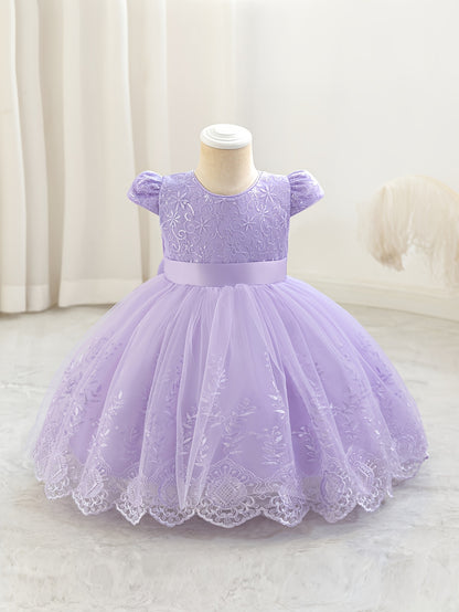 Robe de princesse pour enfants, robe d'anniversaire avec grand nœud, jupe tutu, robe brodée pour filles, robe de saison des mariages, saison de la rentrée scolaire, robe d'Halloween, robe de Noël, robe de cérémonie haut de gamme