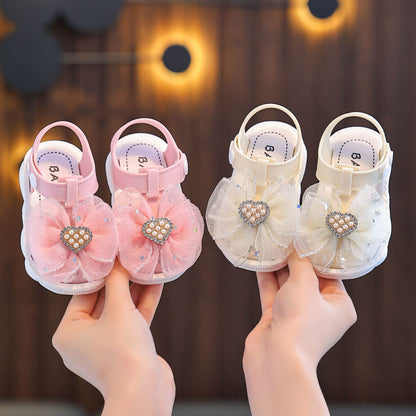 Sandales d'Été pour Fillettes à Semelle Souple et Enveloppante, Chaussures de Marche Extérieure pour Petites Princesses