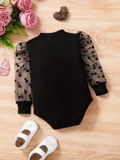 Body d'Été pour Bébés Filles - Rayures Unies avec Manches en Dentelle, Respirant et Confortable, Lavable en Machine Coupe Régulière pour Jeux Extérieurs & Tenue Décontractée, Parfait pour l'Extérieur