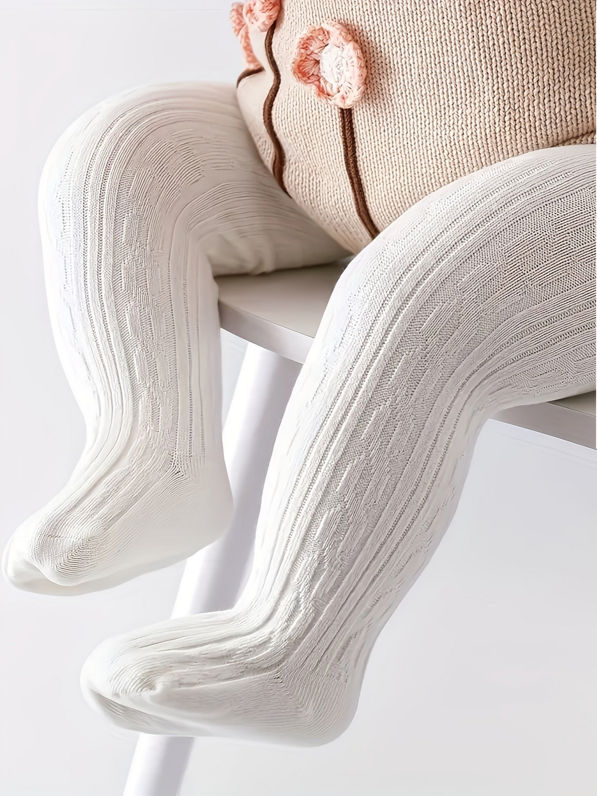 White Knit Leggings