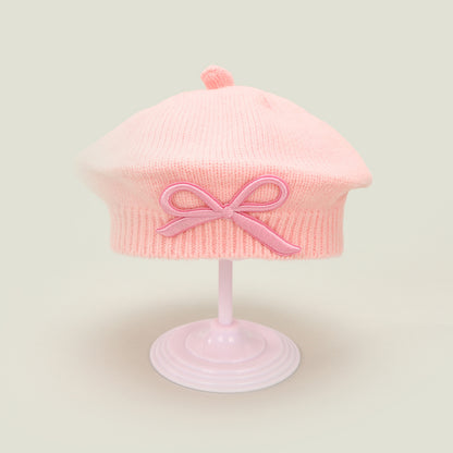 1pc Beret Bébé Automne Unisexe Tricoté Chapeau Peintre
