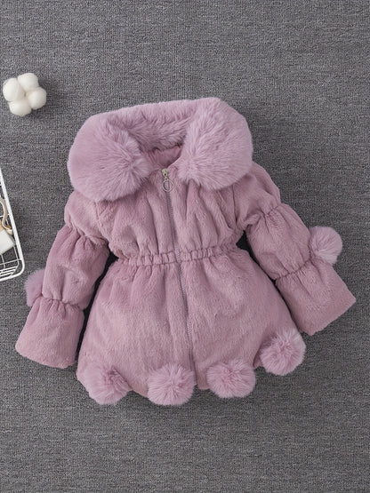 Veste polaire épaisse et chaude à revers pour filles, mode automne-hiver, avec doublure douce - Veste épaisse et chaude à fermeture éclair intégrale, vêtement d'extérieur d'hiver confortable en polaire lavable en machine, convient pour un usage quotidien
