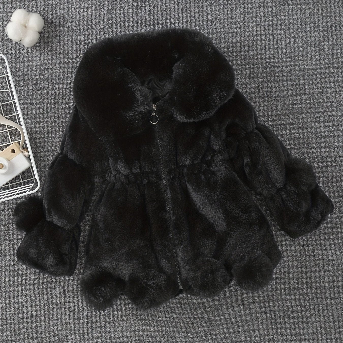 Veste polaire épaisse et chaude à revers pour filles, mode automne-hiver, avec doublure douce - Veste épaisse et chaude à fermeture éclair intégrale, vêtement d'extérieur d'hiver confortable en polaire lavable en machine, convient pour un usage quotidien