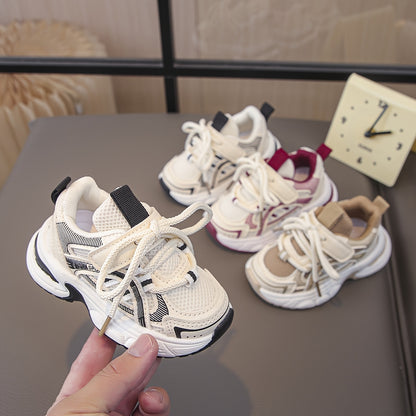 Chaussures de sport décontractées légères pour garçons, style mesh respirant, durables, adaptées au printemps et à l'automne