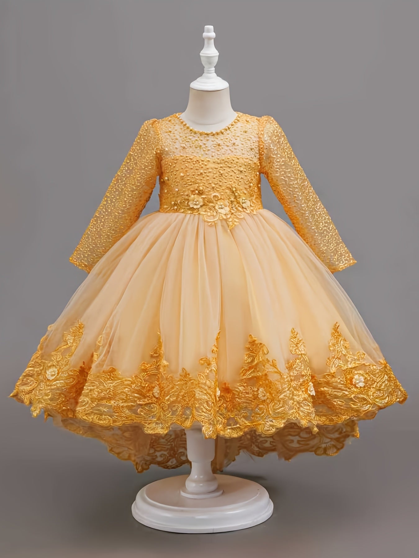 Nouvelle robe de princesse en dentelle de marque tendance, robe à volants brodée pour mariages, anniversaires, piano et autres occasions spéciales