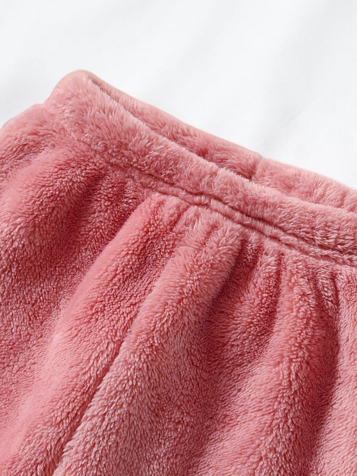 Pantalon de pyjama en peluche rose Le Cocon d'Or pour enfant en polyester doux et chaud