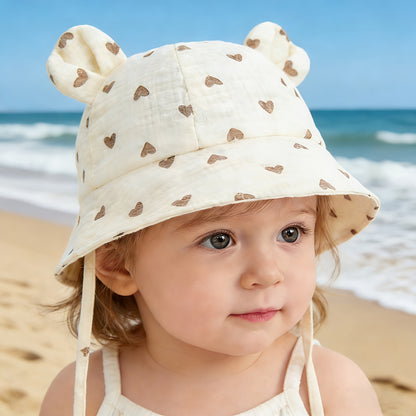 Chapeau de soleil d'été pour bébé 0-1 an, casquette pare-soleil pour bébé, chapeau de pêcheur, chapeau de soleil respirant pour nourrisson, chapeau de plage d'extérieur, 3-12 mois, garçons et filles, casquette décontractée imprimée