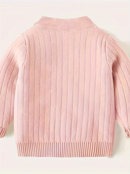 Pull-over Tricot Col Rond Nouveau Style Automne-Hiver pour Garçons et Filles, Couche Intérieure ou Extérieur
