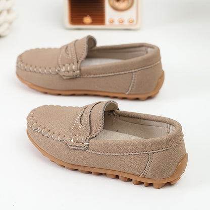 1 Paire de Mocassins à Semelle Souple Faciles à Enfiler Confortables pour Filles et Garçons Style Britannique Rétro Faciles à Porter Nouveauté Chaussures Individuelles Douces Confortables Non Abrasives