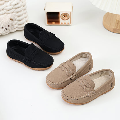 1 Paire de Mocassins à Semelle Souple Faciles à Enfiler Confortables pour Filles et Garçons Style Britannique Rétro Faciles à Porter Nouveauté Chaussures Individuelles Douces Confortables Non Abrasives