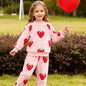 Costume en Flanelle Épaisse à la Mode pour Enfants pour Filles, Ensemble Deux Pièces pour Automne et Hiver, Nouveau Style de Sous-vêtements pour Enfants