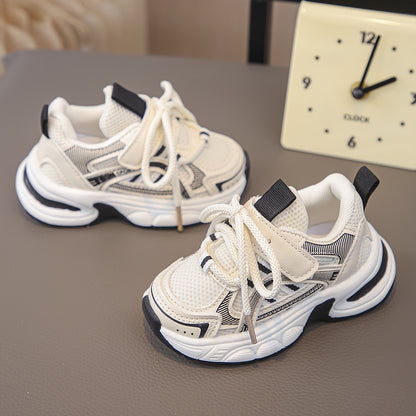 Chaussures de sport décontractées légères pour garçons, style mesh respirant, durables, adaptées au printemps et à l'automne