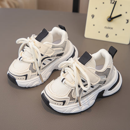 Chaussures de sport décontractées légères pour garçons, style mesh respirant, durables, adaptées au printemps et à l'automne