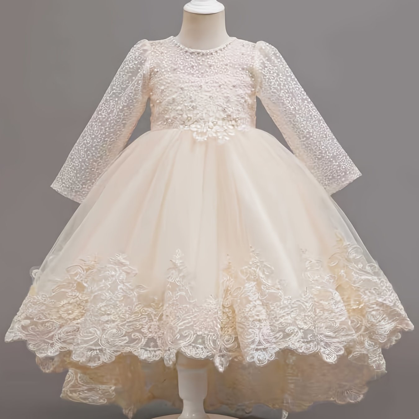 Nouvelle robe de princesse en dentelle de marque tendance, robe à volants brodée pour mariages, anniversaires, piano et autres occasions spéciales