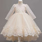 Nouvelle robe de princesse en dentelle de marque tendance, robe à volants brodée pour mariages, anniversaires, piano et autres occasions spéciales
