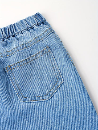 Pantalons Longs en Denim Déchiré pour Filles