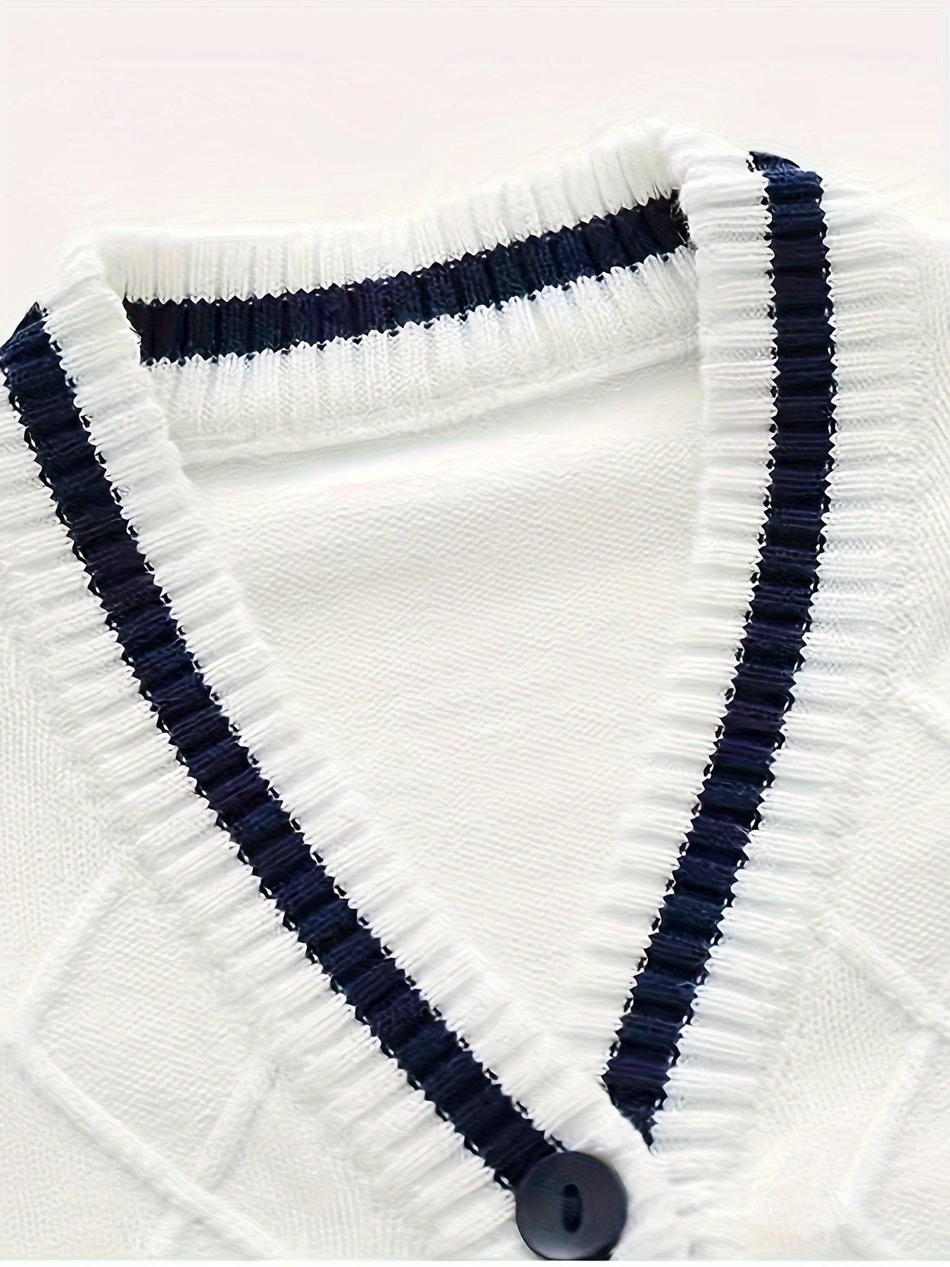 Pull en Tricot pour Enfants Garçons Col en V Cardigan Style Automne Hiver Filles Pull Preppy Haut Bébé Vêtements pour Enfants