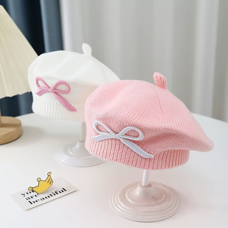 1pc Beret Bébé Automne Unisexe Tricoté Chapeau Peintre