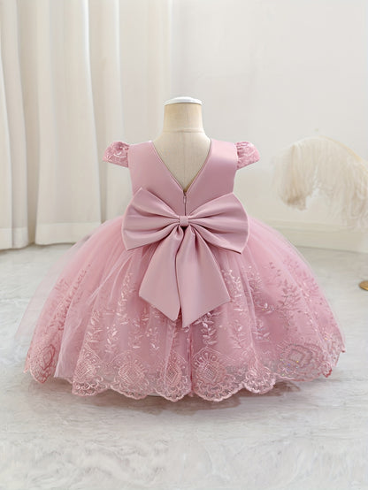 Robe de princesse pour enfants, robe d'anniversaire avec grand nœud, jupe tutu, robe brodée pour filles, robe de saison des mariages, saison de la rentrée scolaire, robe d'Halloween, robe de Noël, robe de cérémonie haut de gamme