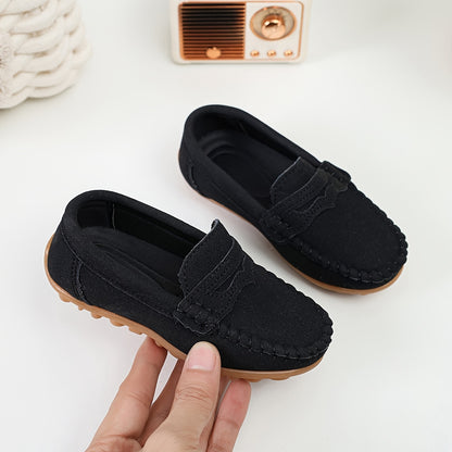 1 Paire de Mocassins à Semelle Souple Faciles à Enfiler Confortables pour Filles et Garçons Style Britannique Rétro Faciles à Porter Nouveauté Chaussures Individuelles Douces Confortables Non Abrasives