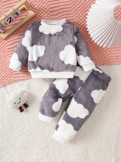 Ensemble 2 pièces pour bébé garçon en tricot, idéal pour l'extérieur