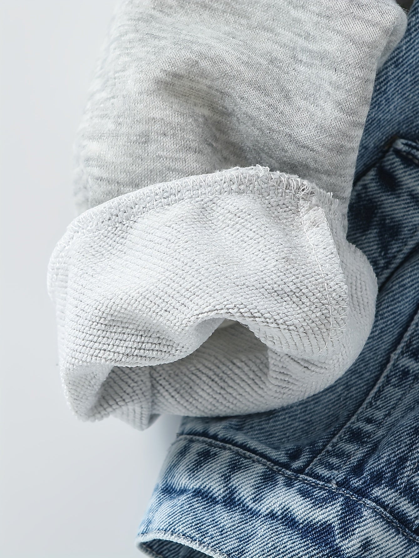 Veste à capuche bleu clair avec manches délavées - Manteau extérieur doux non extensible adapté pour &, lavable en machine - Veste décontractée