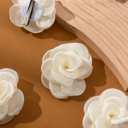6 pinces à cheveux fleur de rose douce, élégantes et stylées, parfaites pour les fêtes et le quotidien