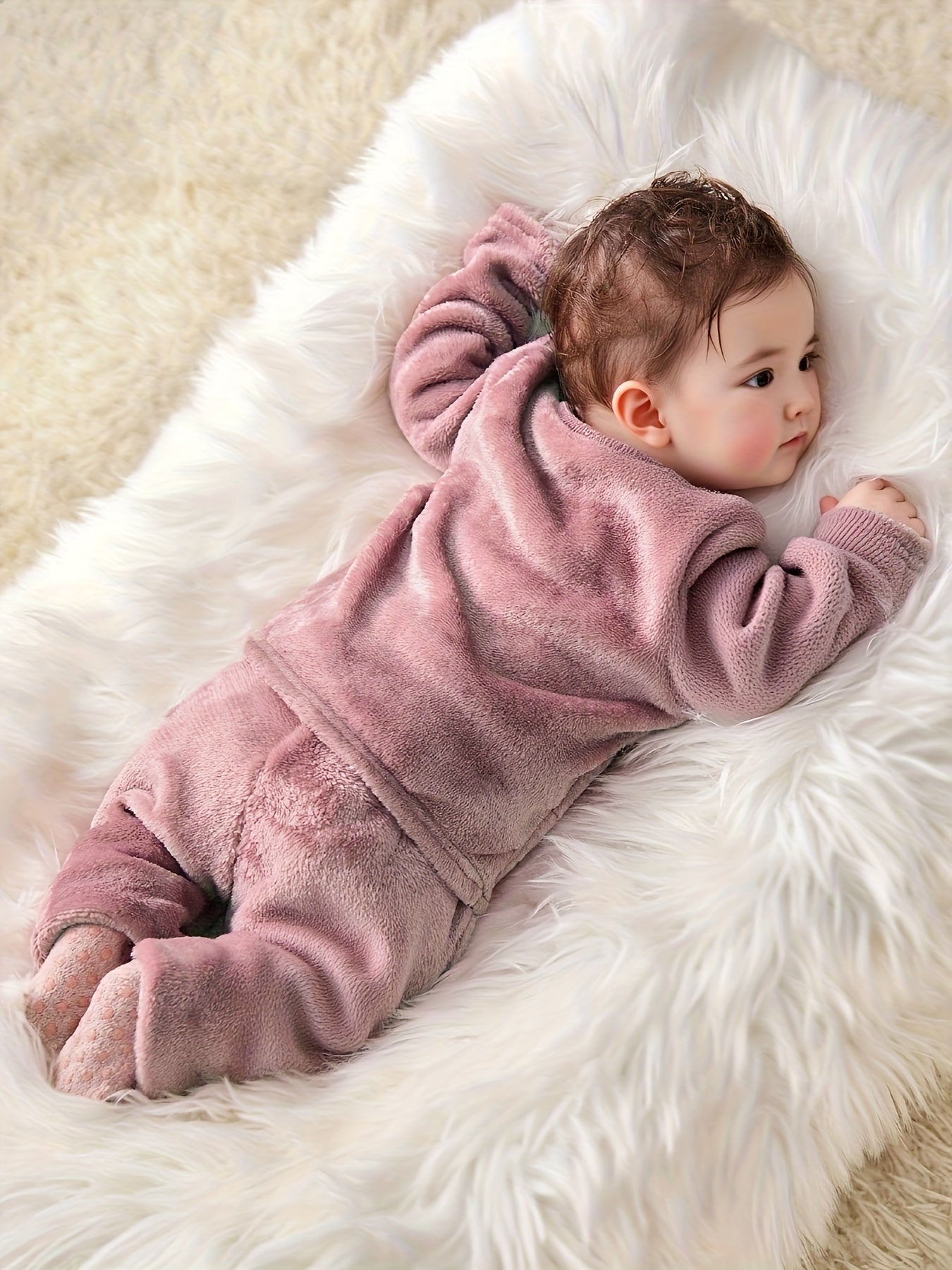 Ensemble Hiver Confortable et Polyvalent pour Filles : Haut à Col Rond Doux avec Imprimé Lettres + Pantalon Élastique, Vêtements Tendance, Idéal pour l'Extérieur