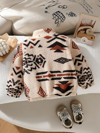 Veste de printemps pour bébé garçon, style carré et élégant en peluche, veste polyvalente et élégante pour bébé garçon, vêtements confortables et décontractés pour tous les jours, idéale pour la rentrée scolaire, vêtements chauds et doux pour nouveau-né,