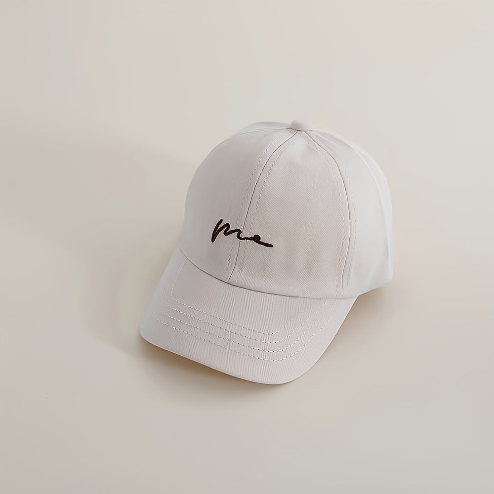 Casquette de bébé Printemps Automne Style Fin Baseball Chapeau de soleil Décontracté Tous les tenues Brodé Casquette de baseball Mignon Chapeau de soleil pour tout-petits Convient pour les jeux quotidiens en plein air Anniversaire Convient pour 2-4 ans Ci
