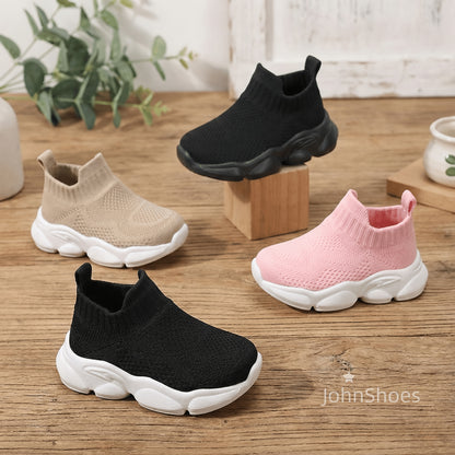 Nouvelles chaussures de marche tendance pour bébés, disponibles en plusieurs couleurs, adaptées aux enfants de moins de 14 ans. Fabriquées avec du tricot respirant, parfaites pour toutes les saisons, à porter au quotidien.
