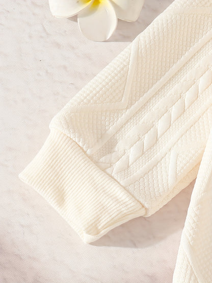 Ensemble élégant pour bébé fille comprenant un sweat-shirt à fleurs tridimensionnelles et un pantalon à manches longues, idéal pour l'extérieur
