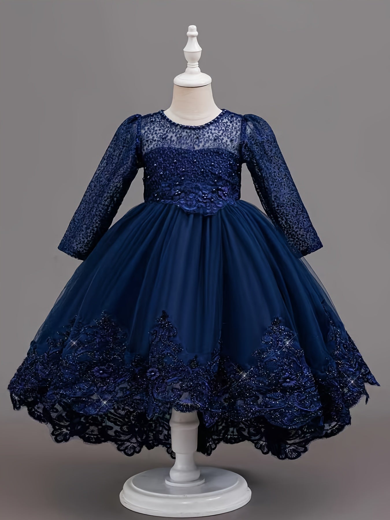 Nouvelle robe de princesse en dentelle de marque tendance, robe à volants brodée pour mariages, anniversaires, piano et autres occasions spéciales