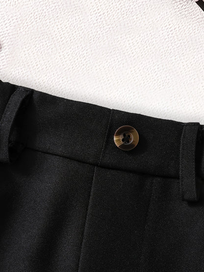 Pantalon de costume noir pour enfants, pantalon extérieur toutes saisons, durable et lavable à la main, idéal pour l'extérieur