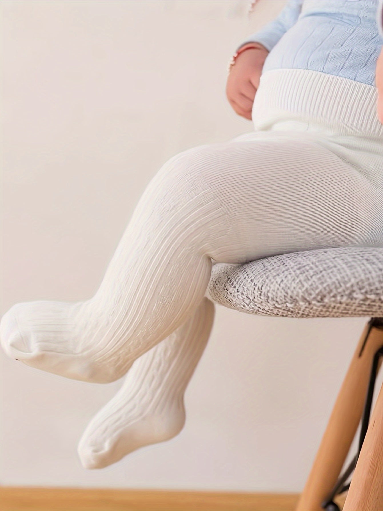 Leggings tricotés pour bébé fille, printemps, été et automne, style coréen tendance, entrejambe ouvert, série blanche polyvalente style coréen