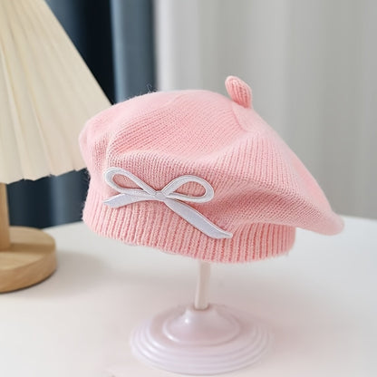 1pc Beret Bébé Automne Unisexe Tricoté Chapeau Peintre
