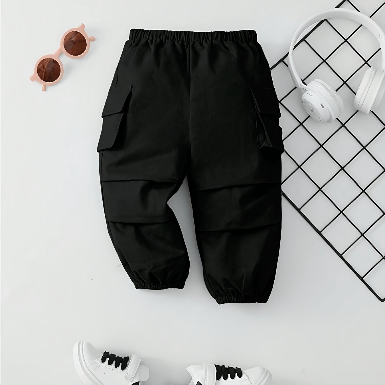 Pantalon Long de Printemps/Automne pour Fille avec Poches Latérales et Poignets Élastiques, Parfait pour l'Extérieur