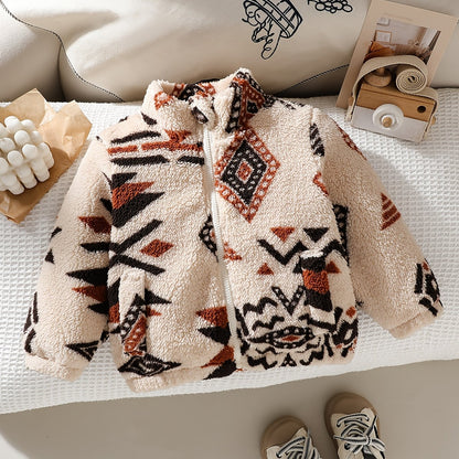 Veste de printemps pour bébé garçon, style carré et élégant en peluche, veste polyvalente et élégante pour bébé garçon, vêtements confortables et décontractés pour tous les jours, idéale pour la rentrée scolaire, vêtements chauds et doux pour nouveau-né,