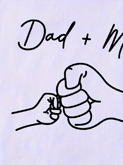 Body pour bébé nouveau-né à manches courtes avec motif poing amical "Papa + Moi", cadeau de grossesse, body triangle pour garçon et fille, idéal pour l'extérieur