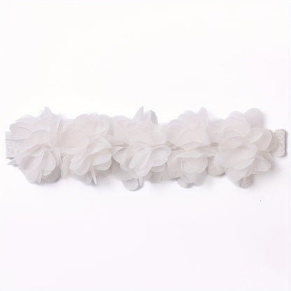 1pc Bandeau Floral Blanc pour Enfants, Nouveau-né Fête Anniversaire Quotidien 4 Mois
